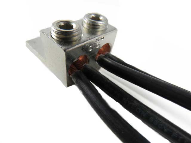 2S1/0-HEX 1/0 AWG Double wire lug  4 wire application 1/0-14 AWG